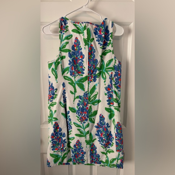 Lilly Pulitzer Ricci Lattice Shift Dress Freshly Cut Bluebonnets Size 10 - EUC! - Picture 3 of 8